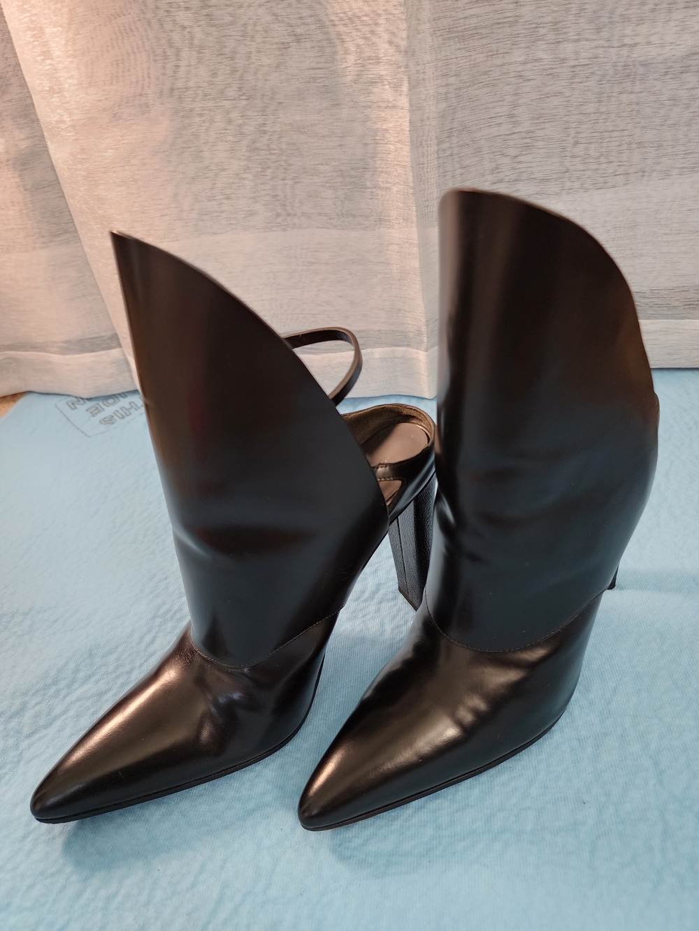 Alexander Wang Black Pointed-Toe High Heel Western Boots - Picture 7 of 7